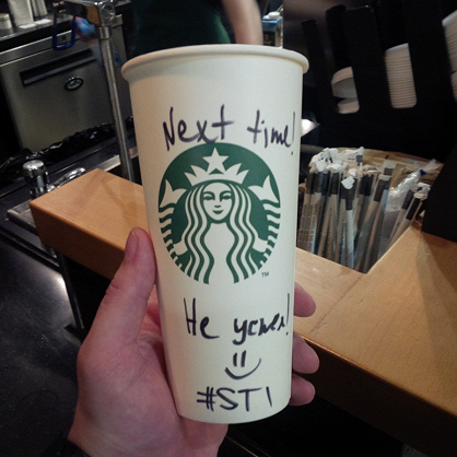 A picture sent to students by Maxim (who couldn’t join the students) from Starbucks