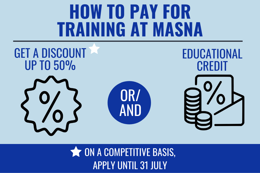 Illustration for news: How to pay for training at MASNA: get a discount or an educational credit