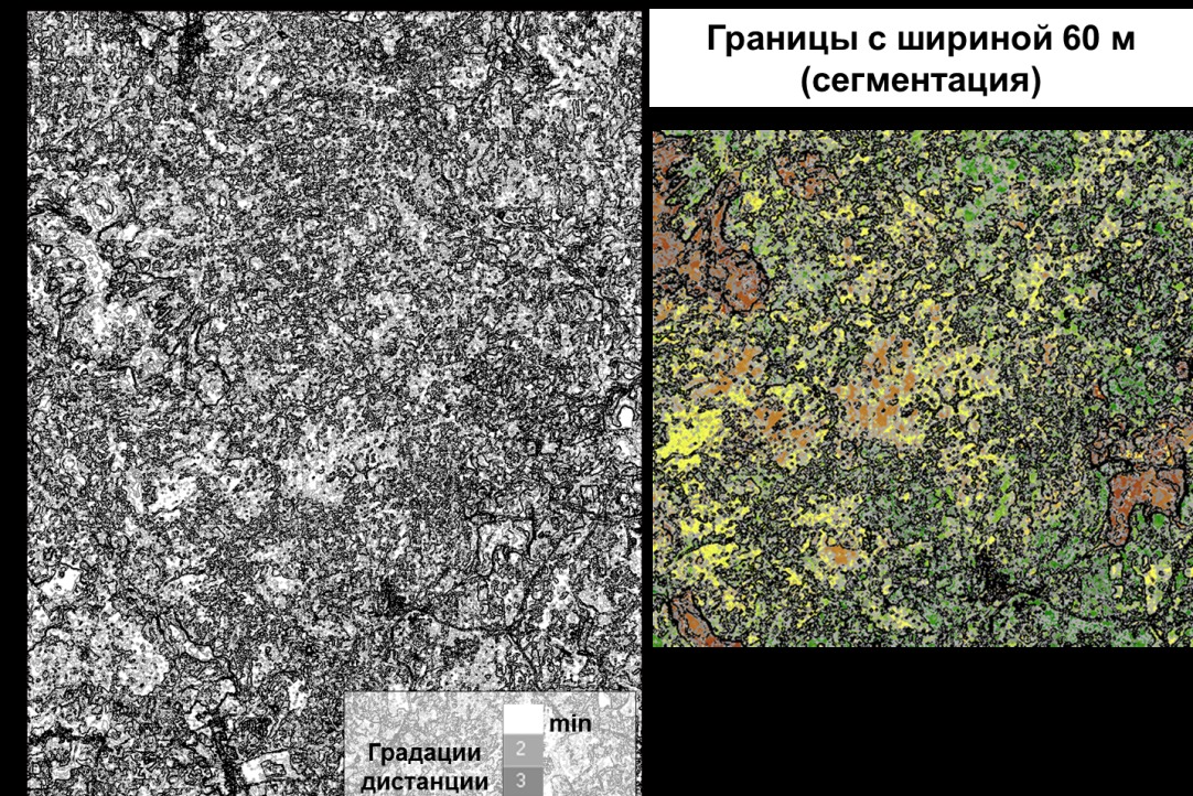 Выделение границ по спутниковым данным