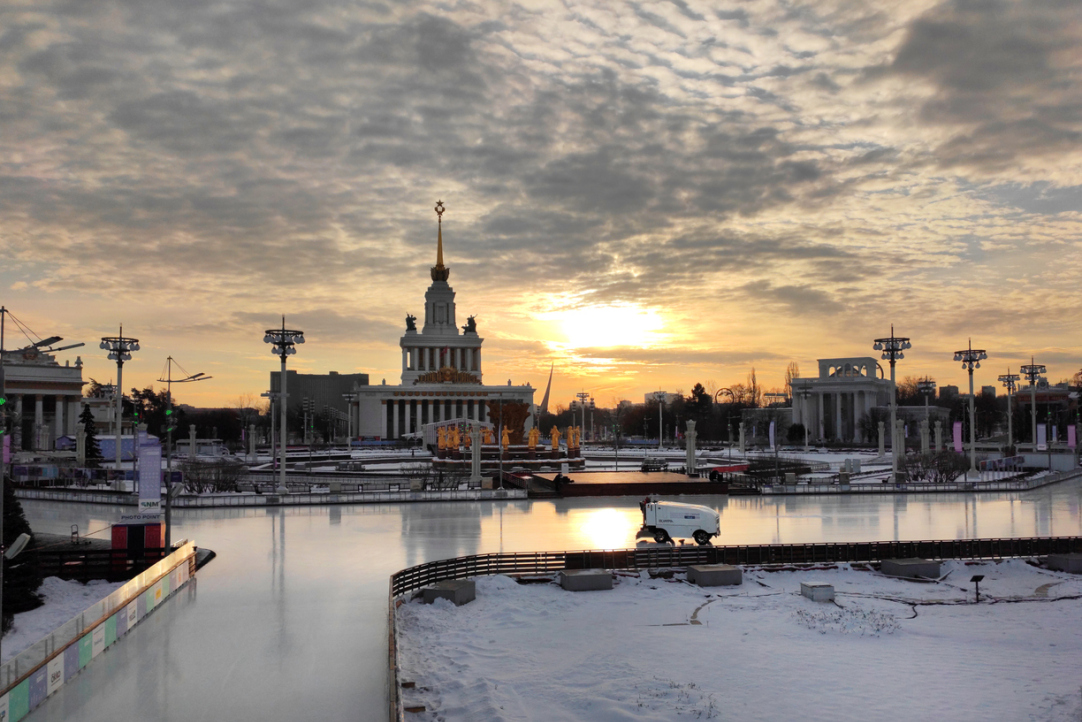 VDNH rink at sunrise